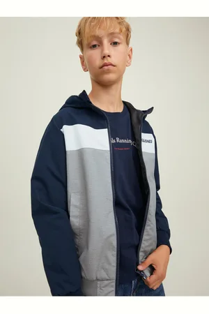JACK & JONES Šedo- klučičí bunda Rush
