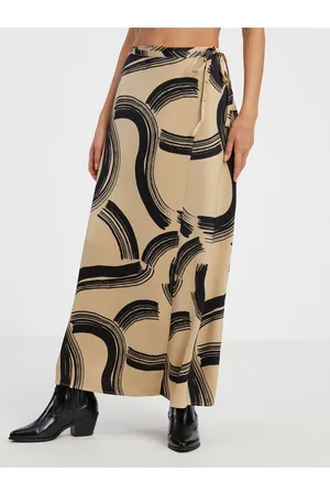 VERO MODA Dámská vzorovaná zavinovací maxi sukně Gusa