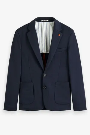 Scotch&Soda Tmavě modré pánské sako s příměsí vlny Unconstructed