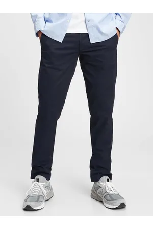 GAP Tmavě modré pánské kalhoty modern khakis slim fit Flex