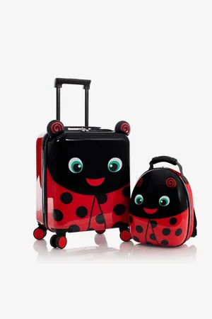 Heys Černo-červený holčičí kufr a batoh Super Tots Lady Bug