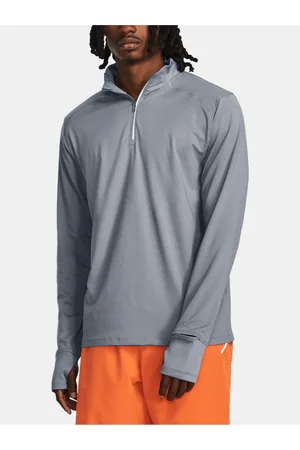 Under Armour Světle šedé pánské sportovní tričko Qualifier