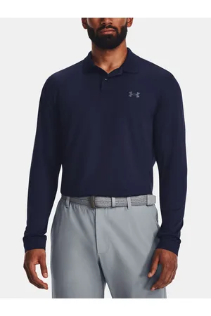 Under Armour Tmavě modré pánské sportovní polo tričko UA Performance 3.0 LS Polo