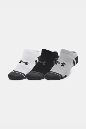 Under Armour Sada tří párů unisex ponožek v bílé, černé a šedé barvě UA Performance Tech 3pk NS