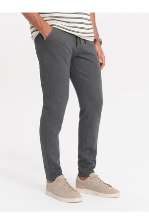 Ombre Clothing Šedé pánské kalhoty