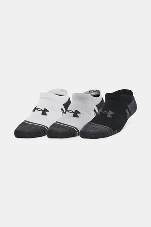 Under Armour Sada tří párů dětských ponožek v bílé, šedé a černé barvě Performance
