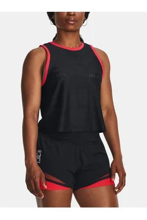 Under Armour Černé dámské sportovní crop top tílko Anywhere