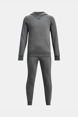 Under Armour Sada klučičí mikiny a tepláků v šedé barvě Rival