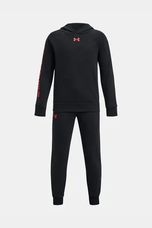 Under Armour Sada klučičí mikiny a tepláků v černé barvě Rival