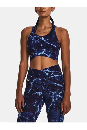 Under Armour Tmavě modré dámské sportovní crop top tílko Rock