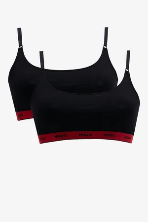 HUGO BOSS Sada dvou dámských braletek v černé barvě