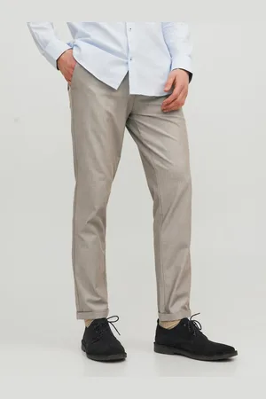 JACK & JONES Béžové pánské chino kalhoty Marco