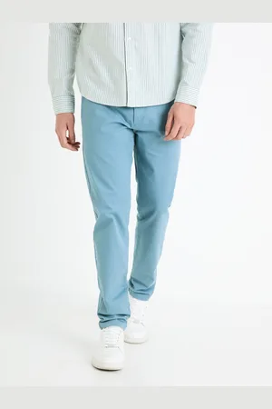 Celio Světle modré pánské chino kalhoty Tocharles