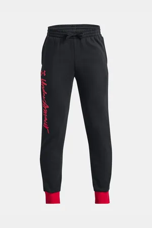 Under Armour Černé tepláky UA Rival Fleece Script Jgrs