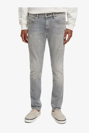Scotch&Soda Šedé pánské slim fit džíny