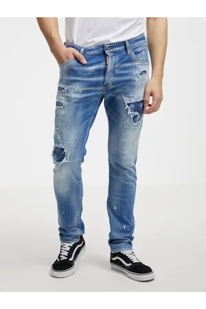 Dsquared2 Modré pánské straight fit džíny
