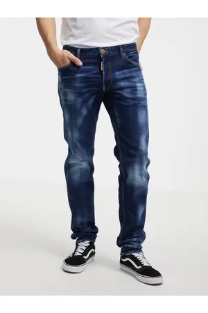 Dsquared2 Modré pánské straight fit džíny