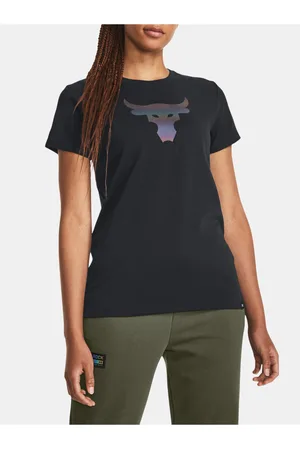 Under Armour Černé tričko Pjt Rck Nght Shft SS HW Q4