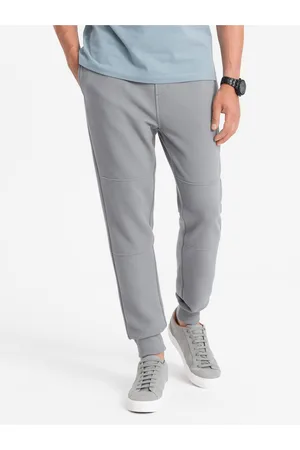 Ombre Clothing Šedé pánské basic tepláky Ottoman