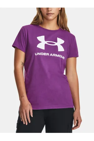 Under Armour Fialové sportovní tričko UA W SPORTSTYLE LOGO SS