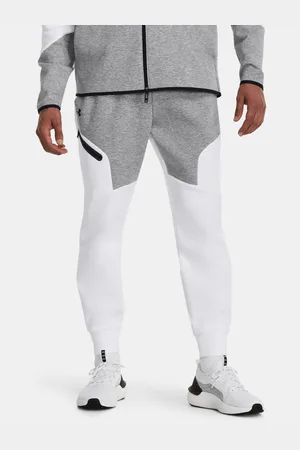 Under Armour Šedo-bílé sportovní tepláky UA Unstoppable Flc Joggers