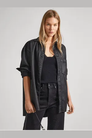 Pepe Jeans Černá dámská džínová oversize košile