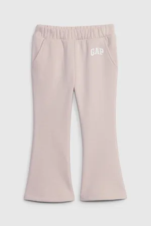 GAP Světle růžové holčičí široké tepláky s logem