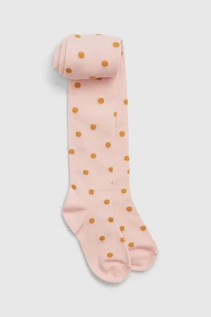 GAP Růžové holčičí puntíkované punčochové kalhoty