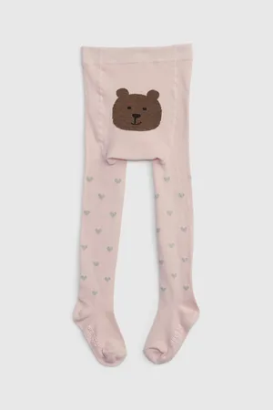 GAP Růžové holčičí puntíkované punčochové kalhoty