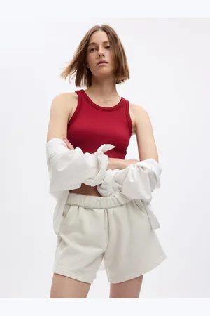 GAP Červený dámský basic crop top