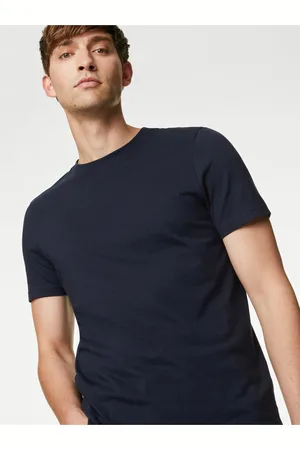 Marks & Spencer Tmavě modré pánské basic tričko