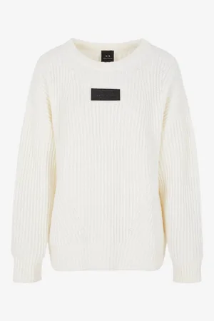 Armani Exchange Krémový dámský vlněný svetr