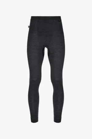 Kilpi Černé pánské sportovní legíny z Merino vlny MAVORA BOTTOM