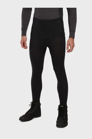 Kilpi Černé pánské termo kalhoty z Merino vlny MAVORA BOTTOM