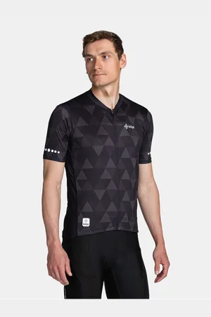 Kilpi Černý pánský vzorovaný cyklistický dres SALETTA-M