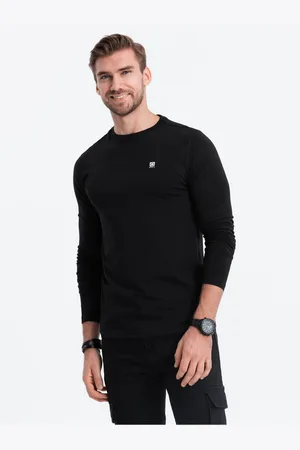 Ombre Clothing Černé pánské tričko