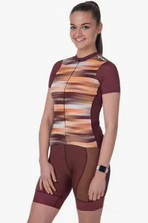Kilpi Vínovo-oranžový dámský cyklistický dres MOATE