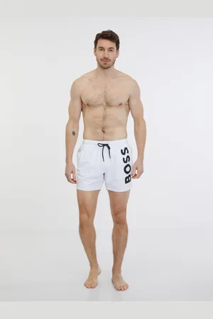 HUGO BOSS Bílé pánské plavky