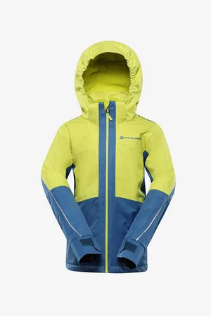 Alpine Modro-zelená dětská lyžařská bunda s membránou PTX Reamo