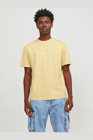 JACK & JONES Žluté pánské tričko Vesterbro