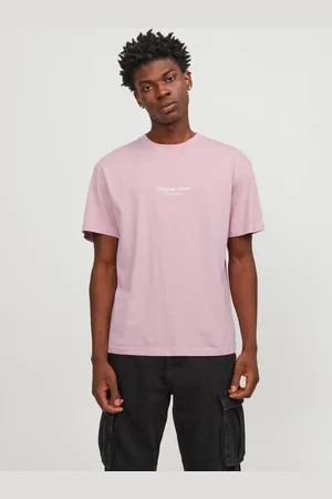 JACK & JONES Světle růžové pánské tričko Vesterbro