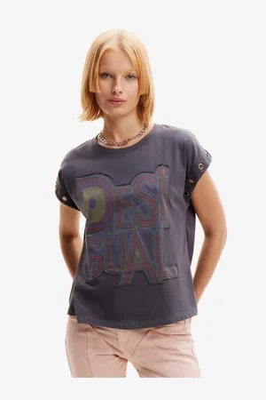 Desigual Tmavě šedé dámské tričko Berlin