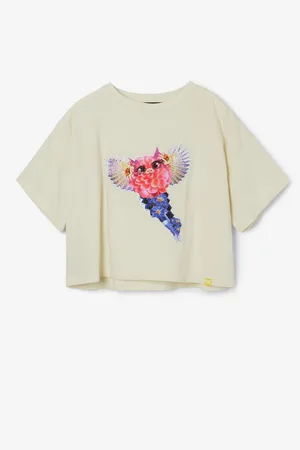 Desigual Krémové holčičí tričko Catrina