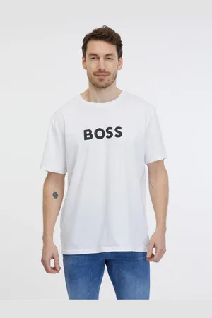 HUGO BOSS Bílé pánské tričko
