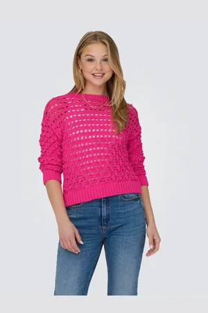ONLY Tmavě růžový dámský svetr Linda