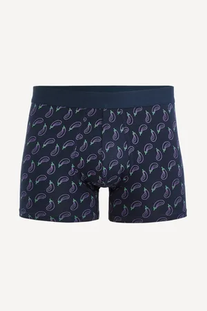 Celio Tmavě modré pánské vzorované boxerky Giboberneo
