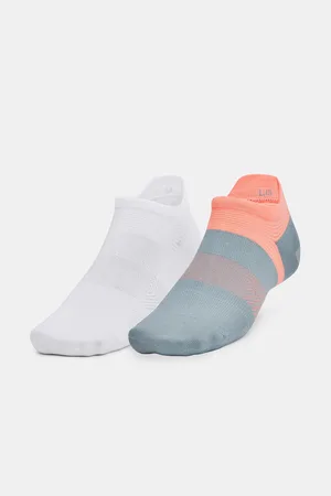 Under Armour Sada dvou párů ponožek v bílé a šedé barvě UA AD Run Lite 2pk NS Tab