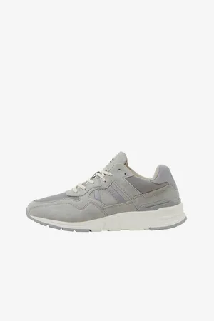 JACK & JONES Světle šedé pánské semišové tenisky Thor