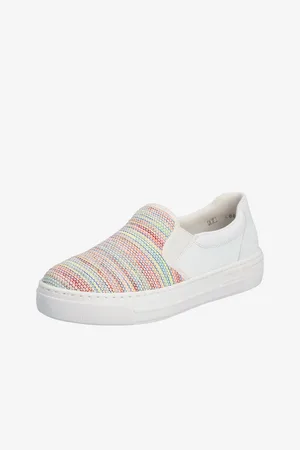 Rieker Bílé dámské slip on boty
