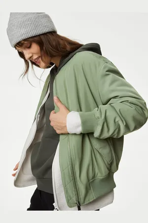 Marks & Spencer Zelený dámský bomber